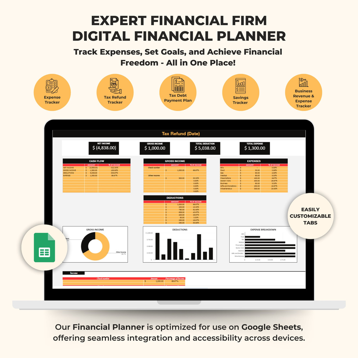 Expert Financial Firm LLC Digital Financial Planner product cover